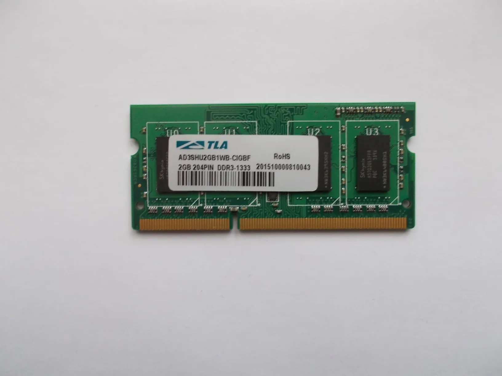 2 RAM SO DIMM 2G DDR3 1333MHz 204P H5TQ2G63DFR H9C 128Mx16 8 H 30mm